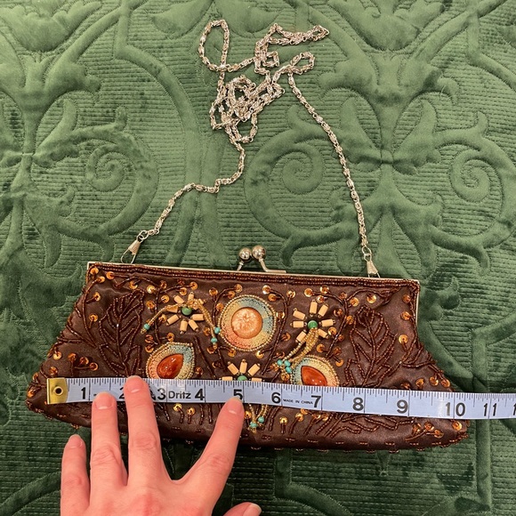 Y2K brown beaded purse - Picture 4 of 8